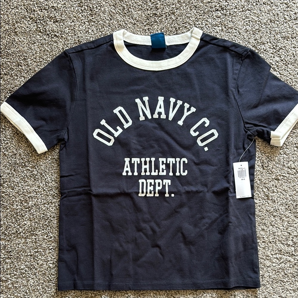 Old Navy Black and White Athletic T-Shirt